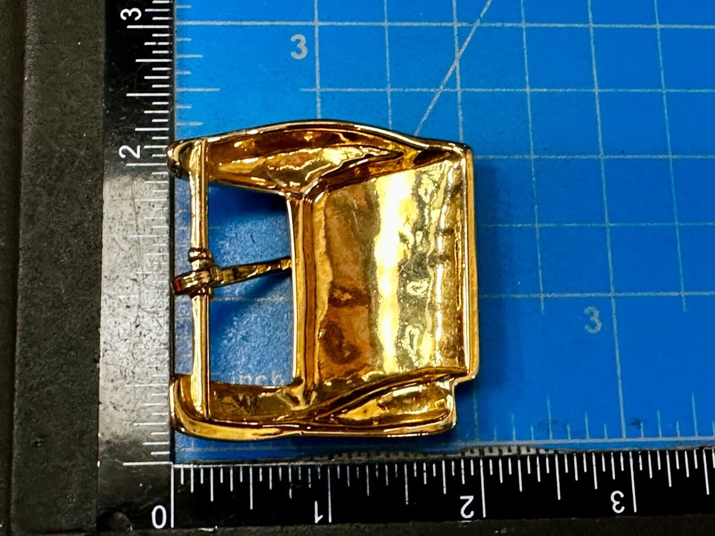Unique Shaped Raised Gold Color Replacement Belt Buckle