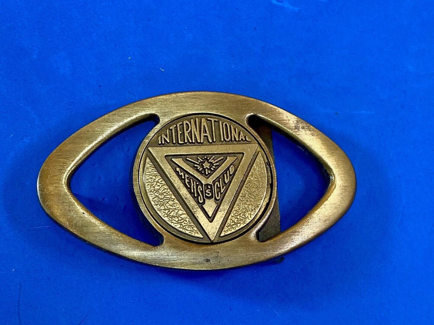 Antique International Mens Health Fitness Club Y Ymca Brass Vintage Belt Buckle 