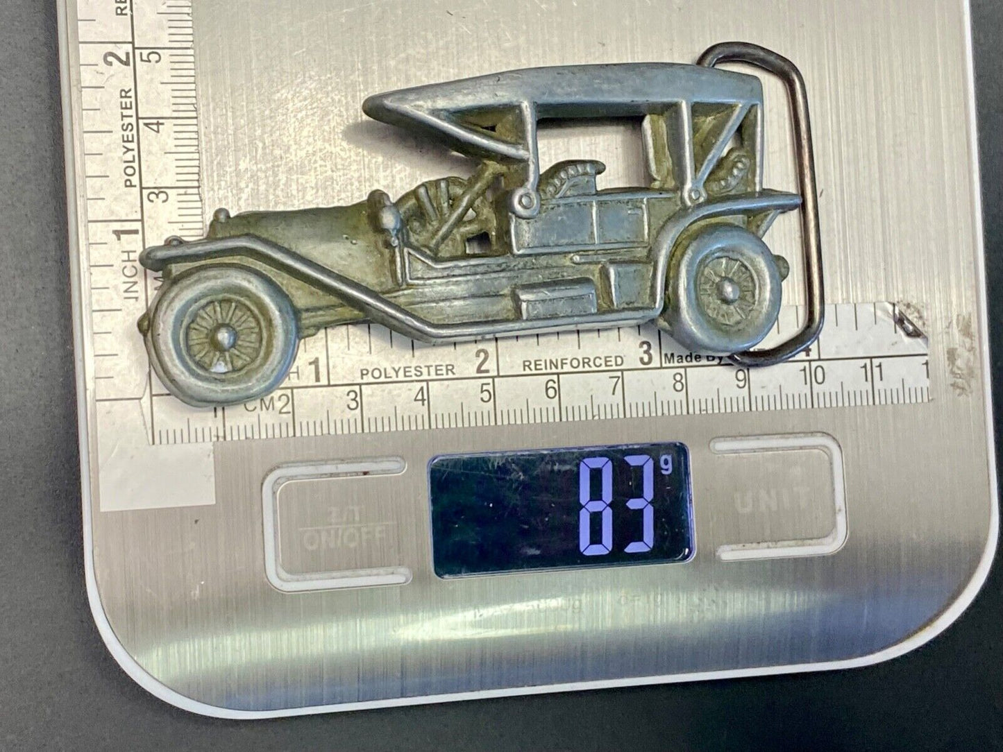 Vintage Cut Out Car - Old Time Auto Collectors Belt Buckle