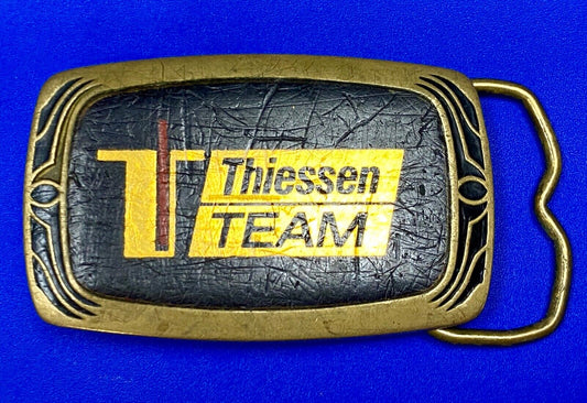 Thiessen Team: Shotcrete & Grout Supplies, Mining Equipment 1987 Belt Buckle