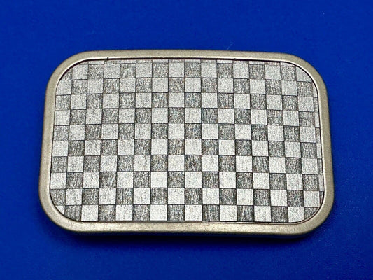 Tic Tac Toe grey WALLPAPER PATTERN  Buckle Down brand belt buckle in packaging