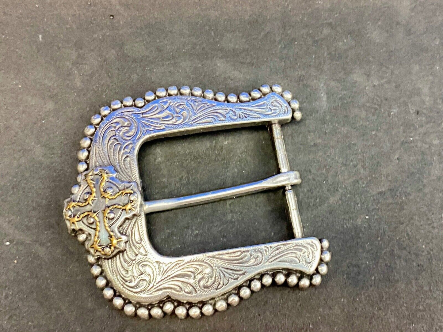 Vintage flower swirl dress western cowgirl belt buckle 
