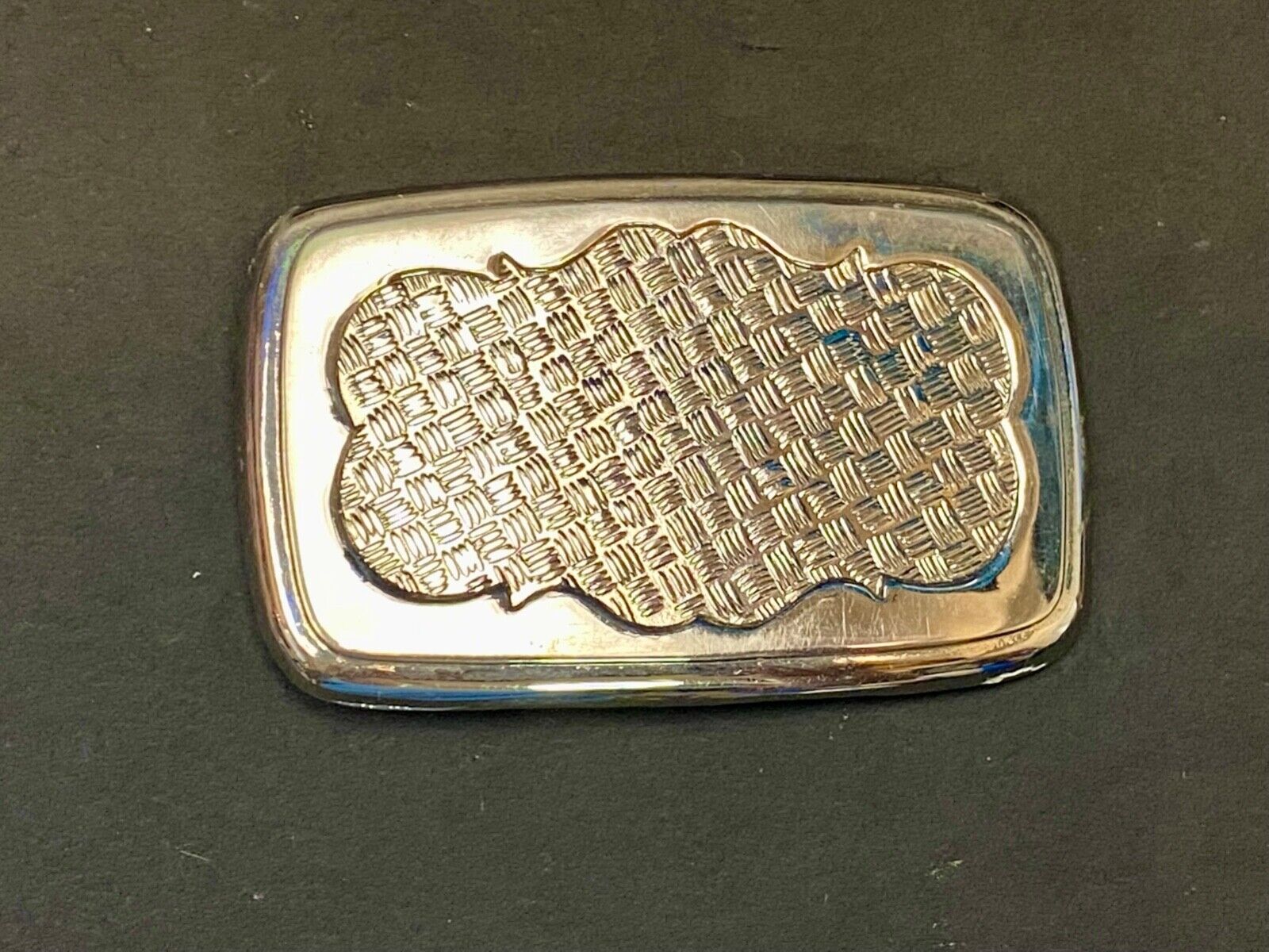 Unique Nickel Silver Rounded Corner Weave Pattern Westerner Belt Buckle