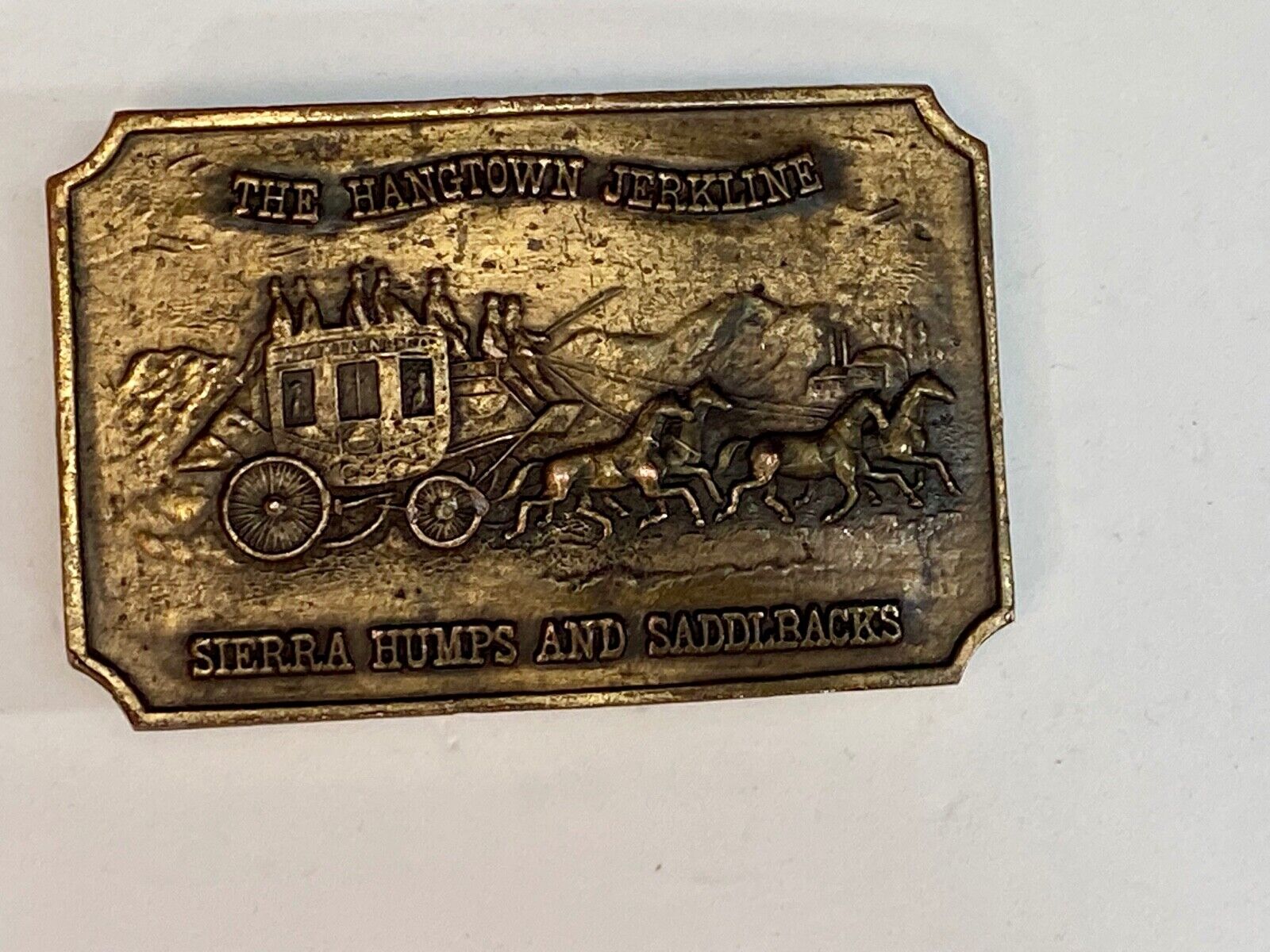 The Hangtown Jerkline - Sierra Humps And Saddlebacks Stagecoach Belt Buckle 