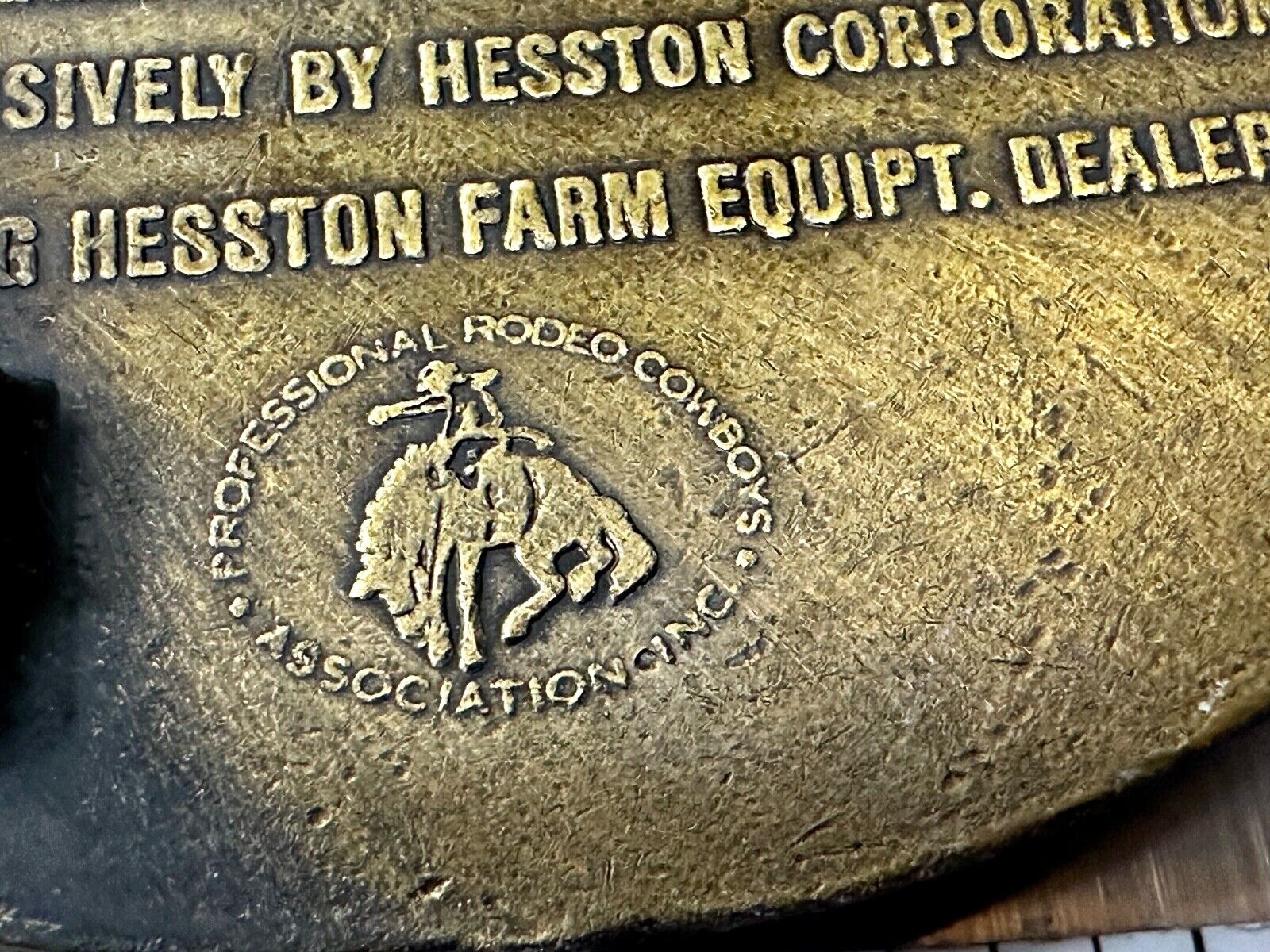 1978 National Finals Rodeo Hesston NFR Fourth Edition Collectors Belt Buckle