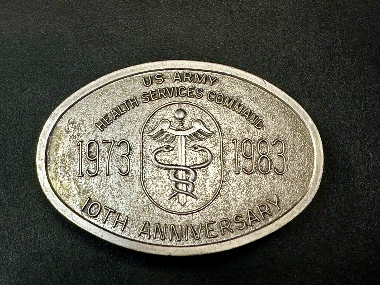 US Army Health Service Command 10th Anniversary Limited Edition Belt Buckle