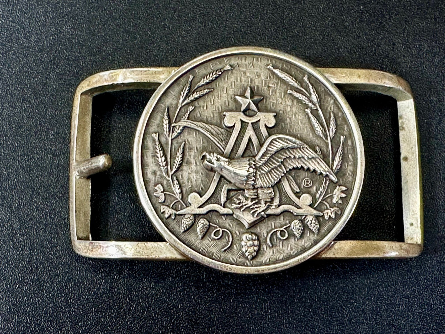 Anheuser Busch Sterling Silver Beer Brewing Co Eagle Belt Buckle 