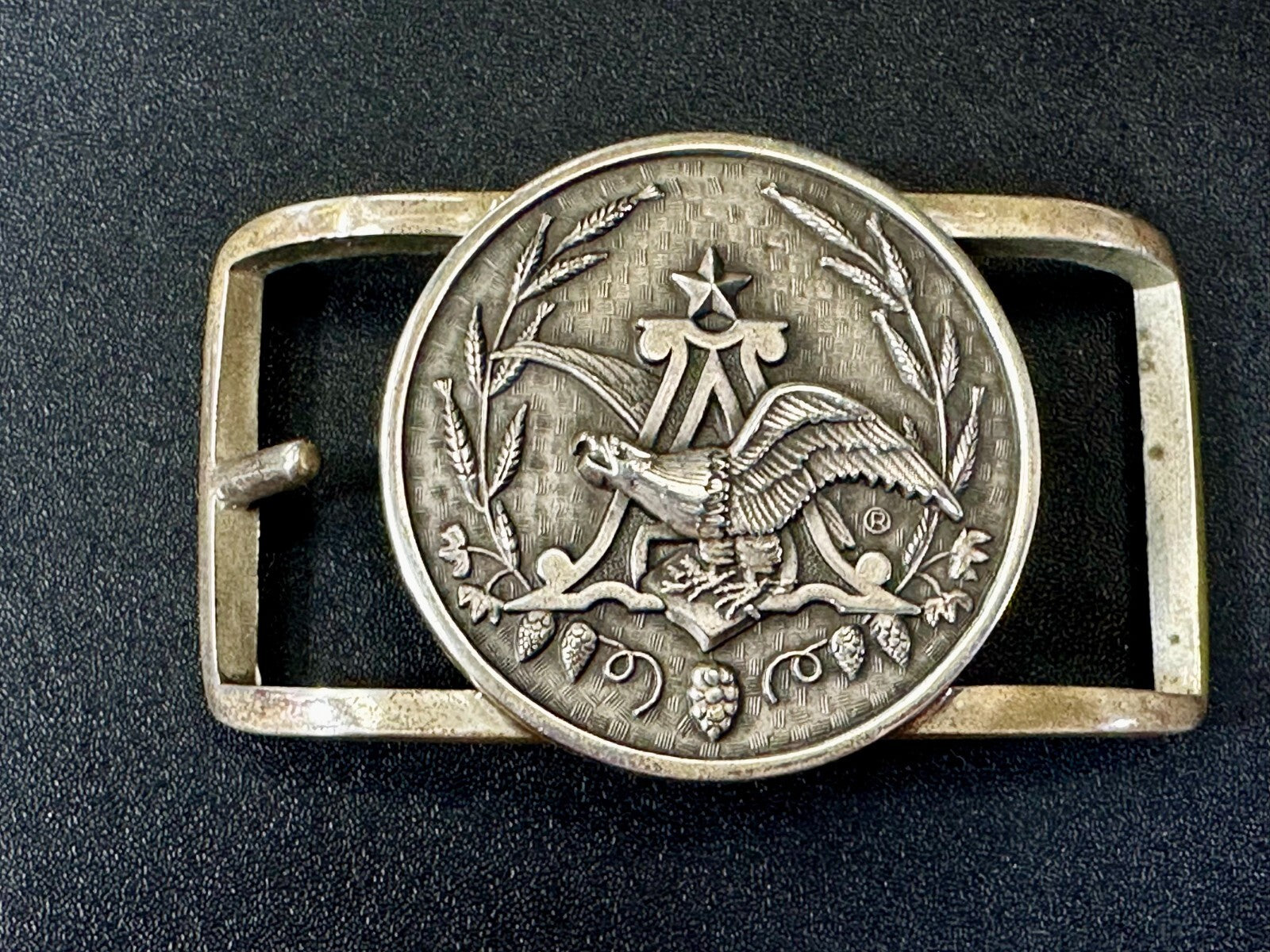Anheuser Busch Sterling Silver Beer Brewing Co Eagle Belt Buckle 