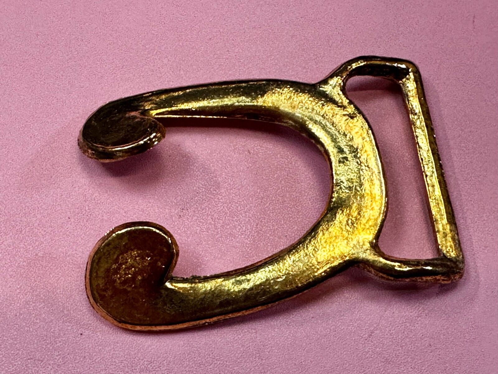 Vintage Female Connector Retro Hippy Vibe gold tone Belt Buckle