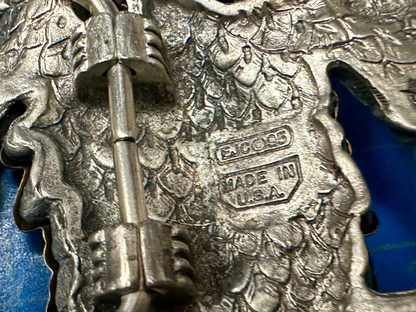 Unique Native American Indian Vintage Two tone EGE 93 Belt Buckle