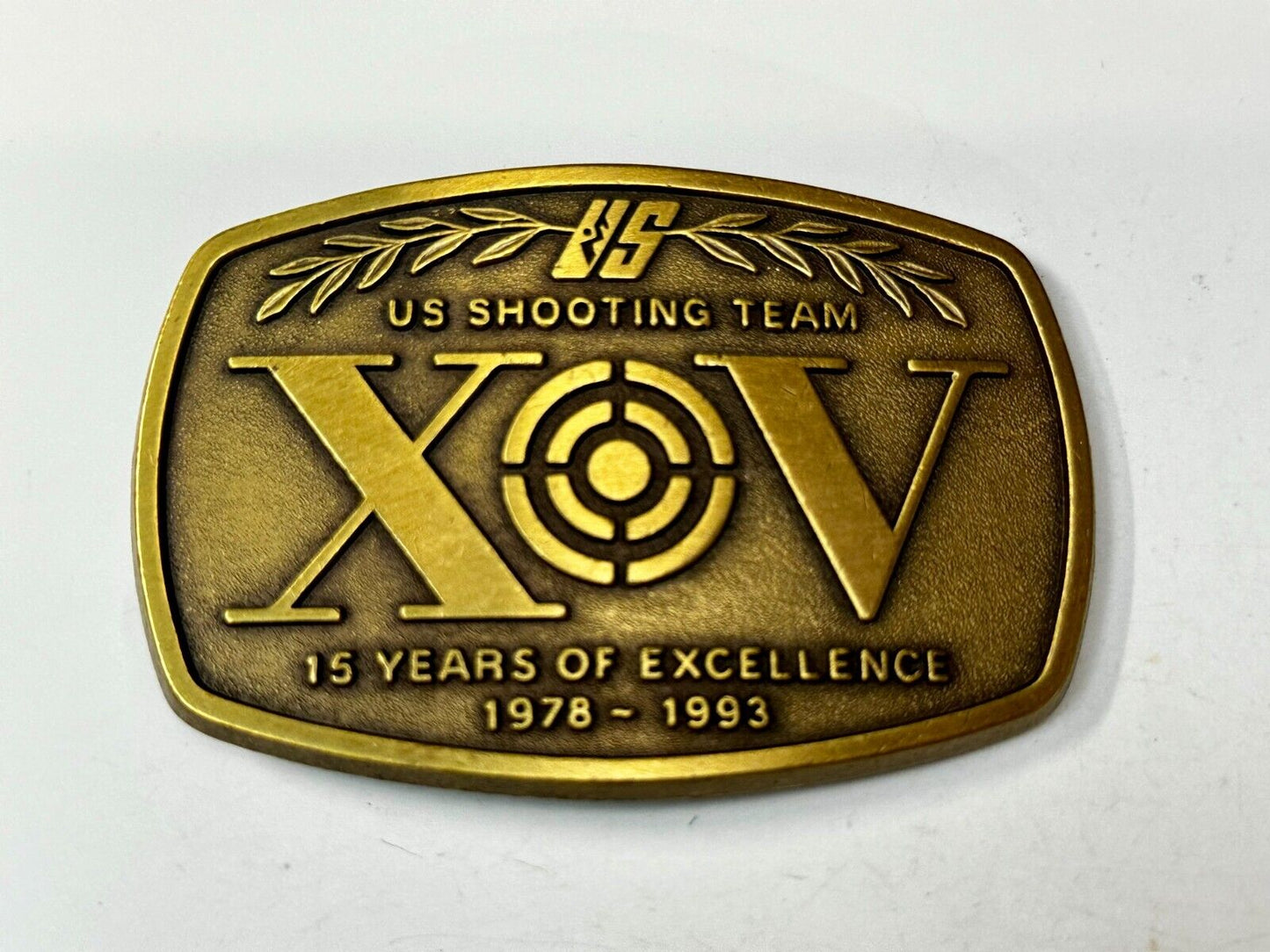 US Shooting Team VOX 15 Years of Excellence Commemorative Gun Rifle Belt Buckle