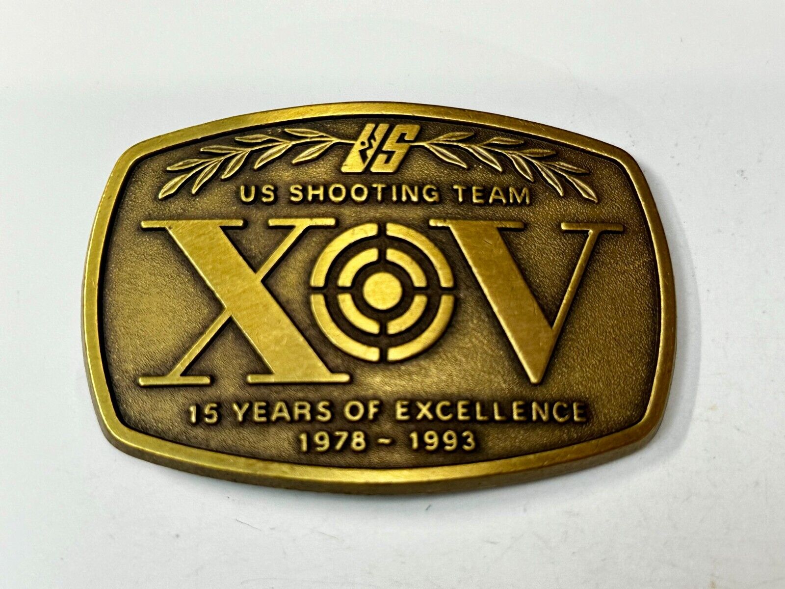 US Shooting Team VOX 15 Years of Excellence Commemorative Gun Rifle Belt Buckle