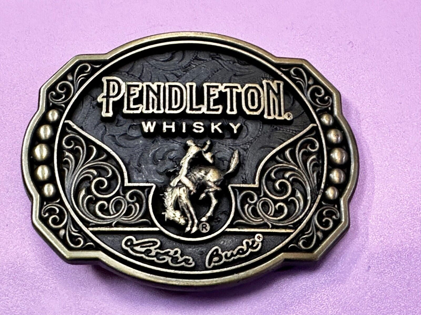 2024 Pendleton Whiskey Let'er Buck Rodeo Cowboy Montana Silversmiths Belt Buckle