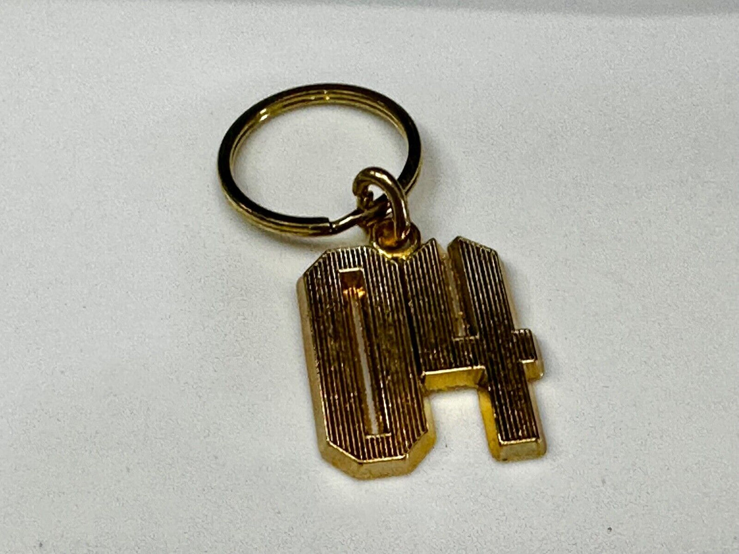 04 Number Gold Tone Keychain - Key Ring Chain - Class of Sports number