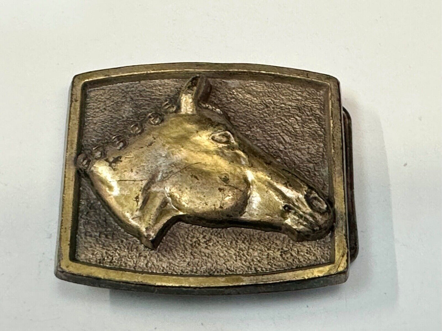 Artisan Raised Horse Lovers Bust Head Vintage Belt Buckle