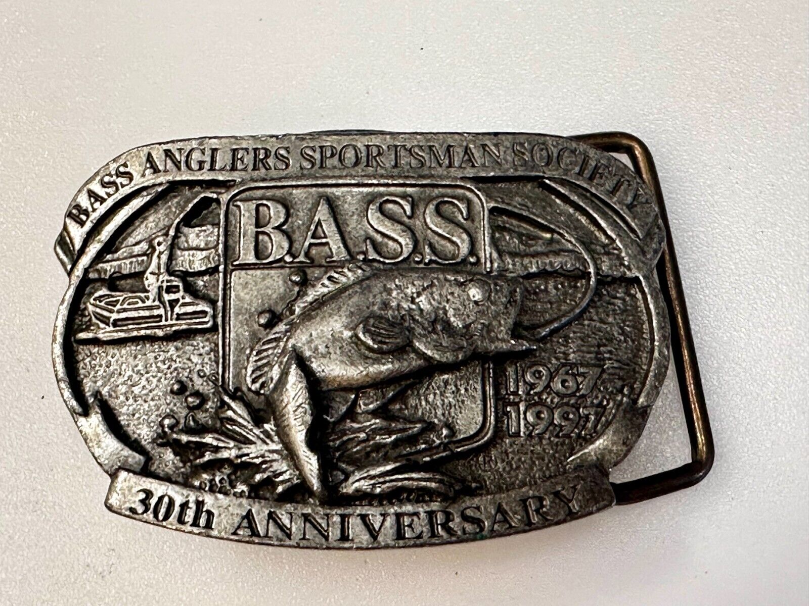 Bass Anglers Sportsman Society 30th Anniversary Club Belt Buckle