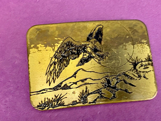 Vintage eagle picture drawing from the great American belt buckle company 
