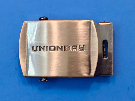 Vintage 90's Union Bay Silver Tone Dress Belt Buckle 
