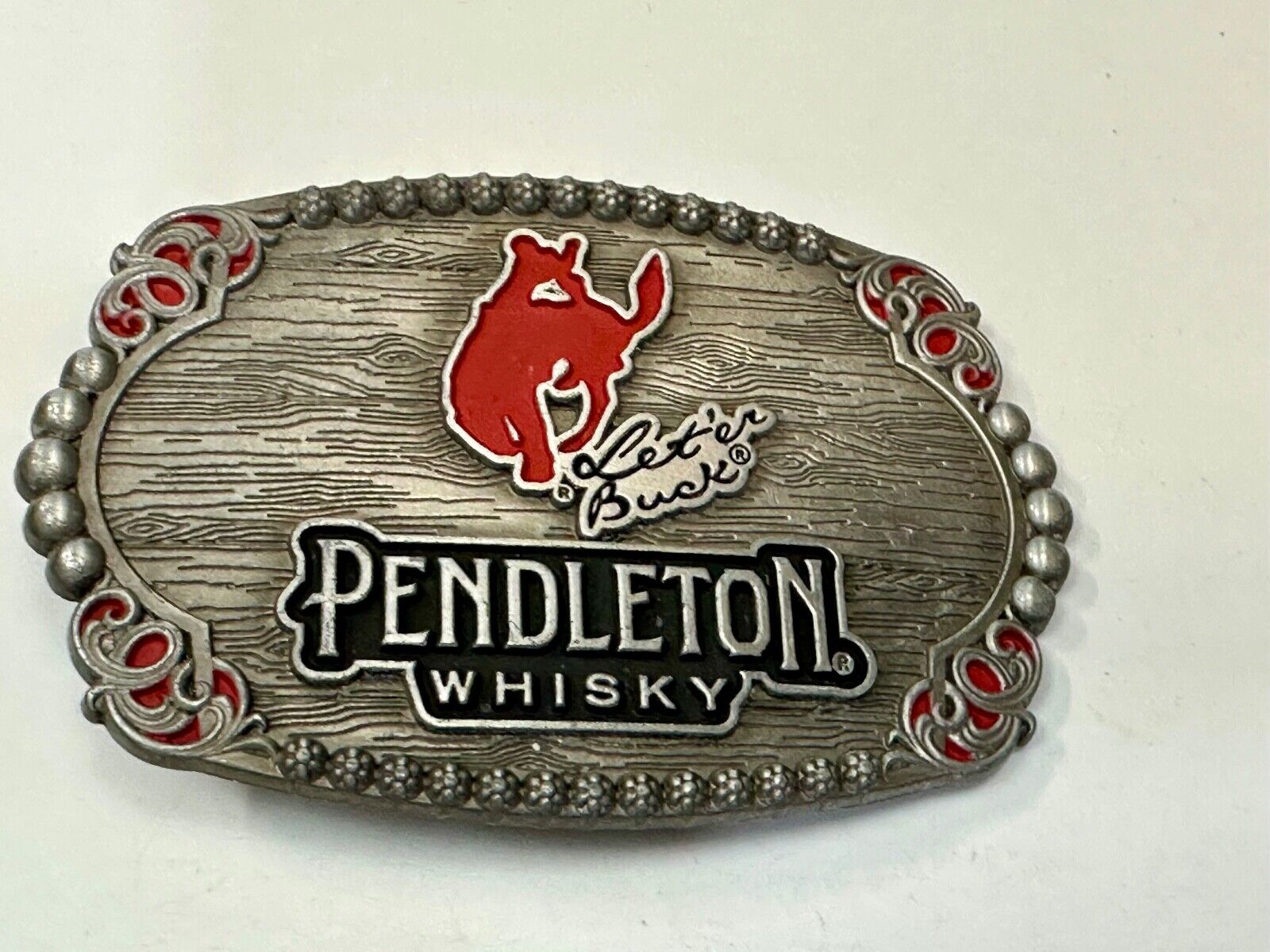 2023 Pendleton Whisky Let'er Buck Montana Silversmith Rodeo Cowboys Belt Buckle