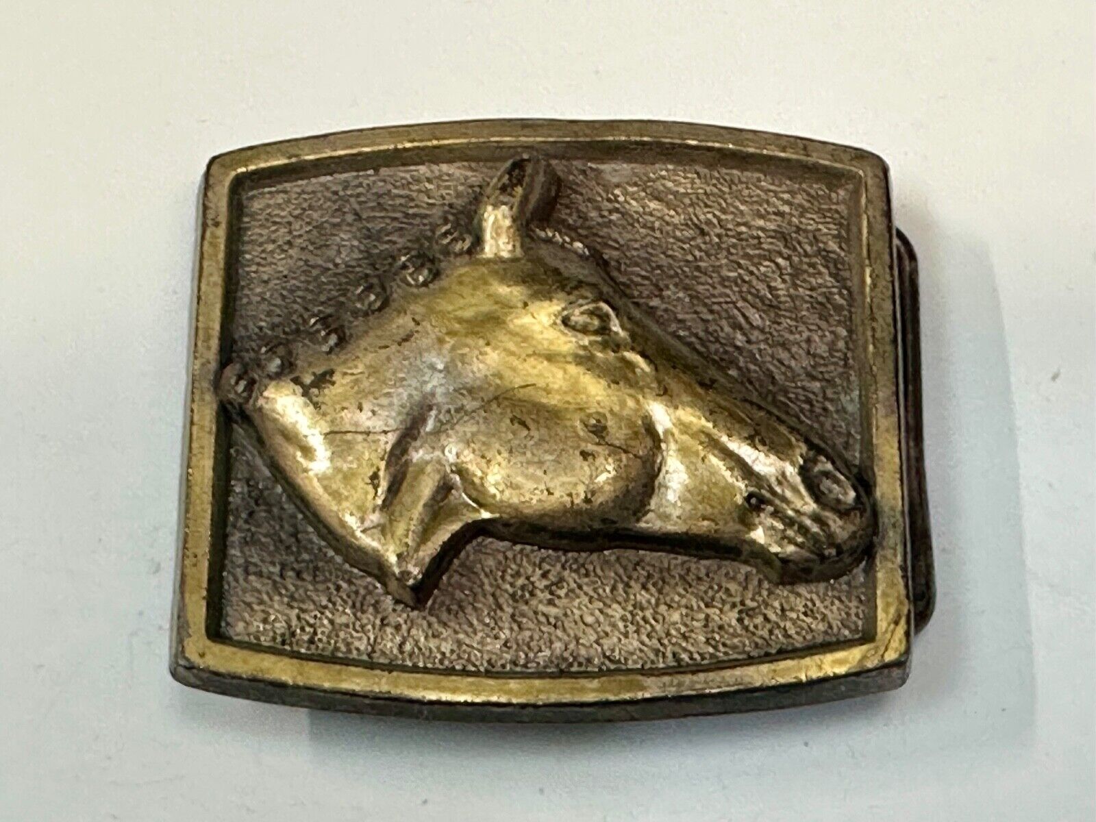 Artisan Raised Horse Lovers Bust Head Vintage Belt Buckle