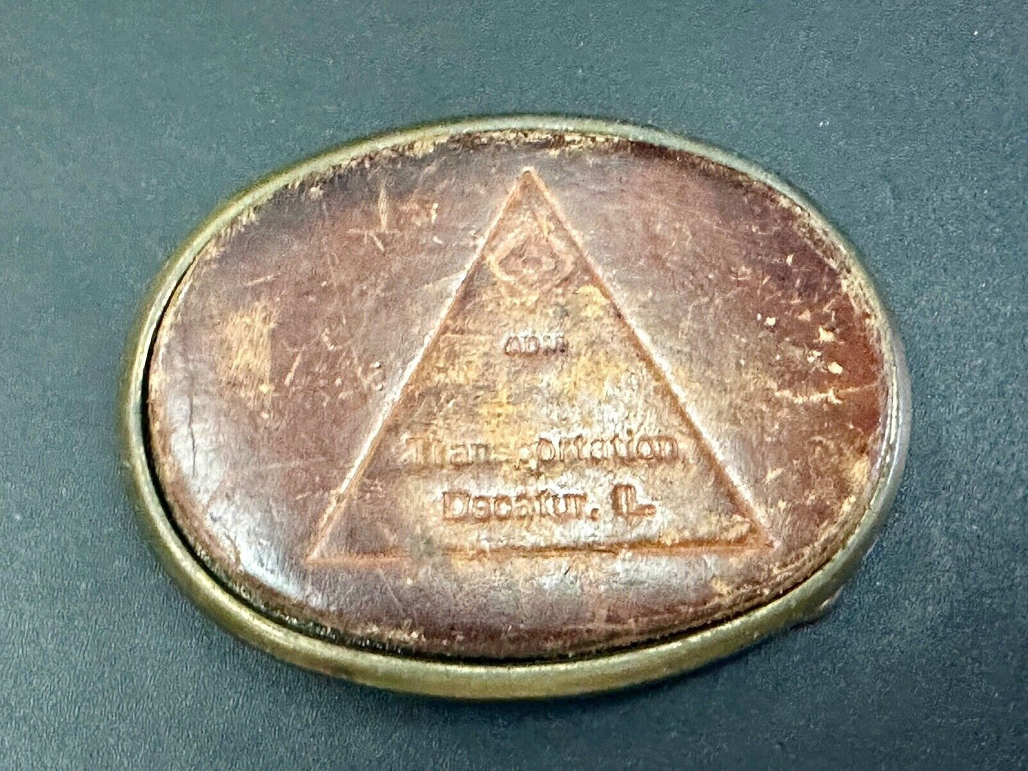 Vintage leather belt buckle by El Cid to restore of craft project