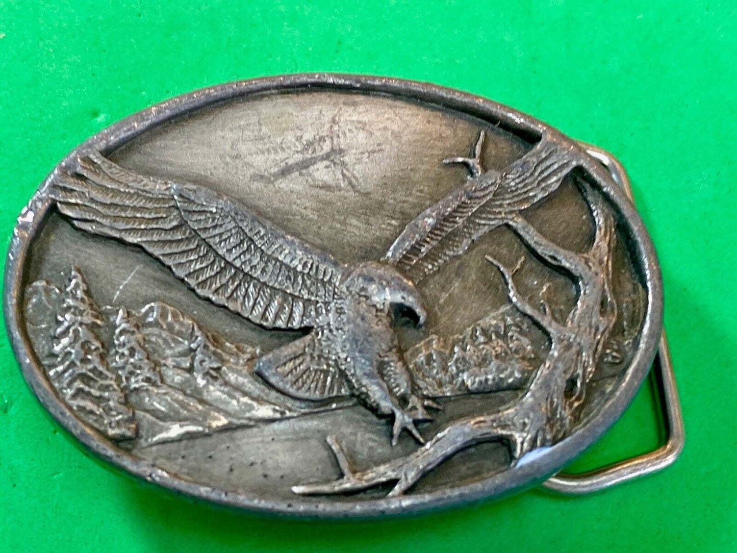 A-15 Siskiyou Belt Buckle - Flying Diving Hunting Majestic Eagle 
