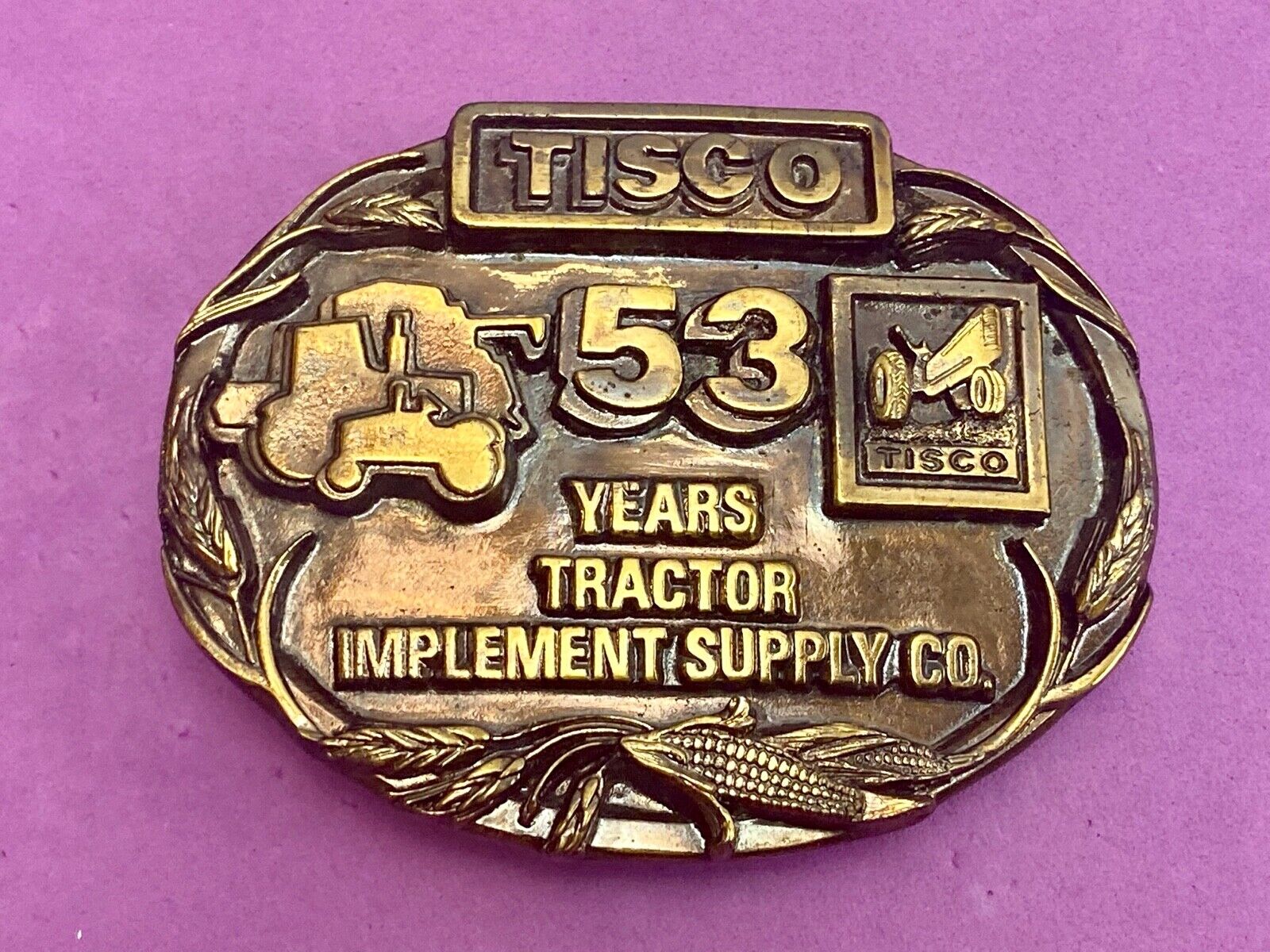 53  years Tisco Tractor Implement Supply Siskiyou Farming  Belt Buckle series 5