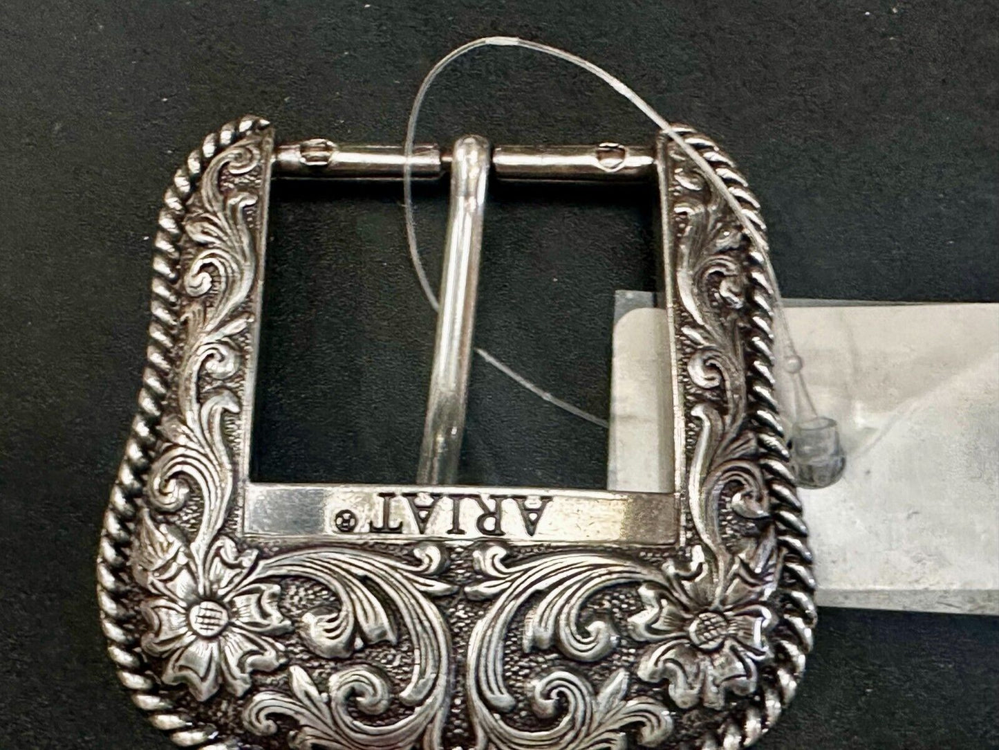 Ariat 2007 Ranger Style Detailed Flower Swirl Rope Outlined Belt Buckle
