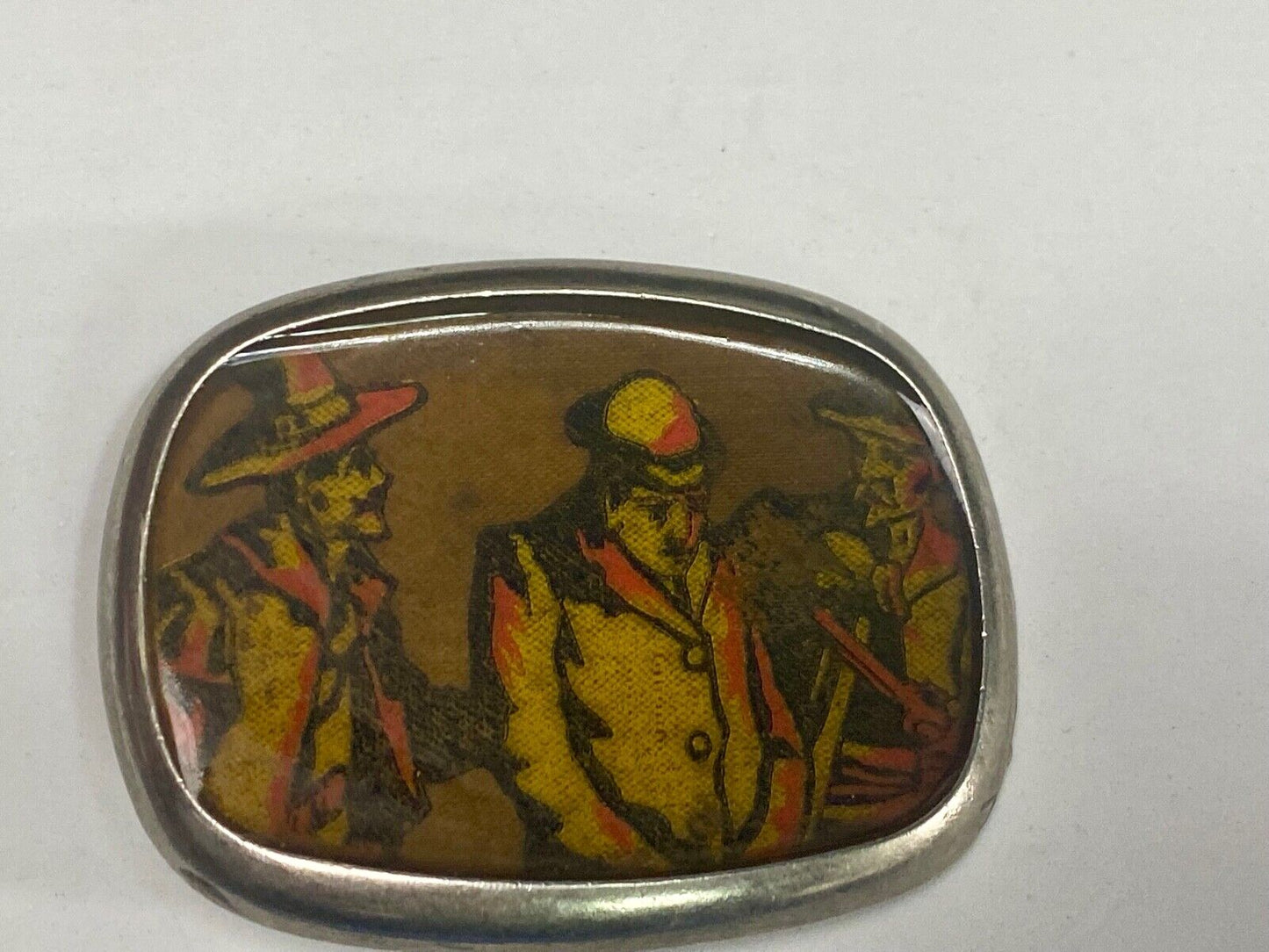719 Story Picture Belt Buckle   - Old Time Movie Stars
