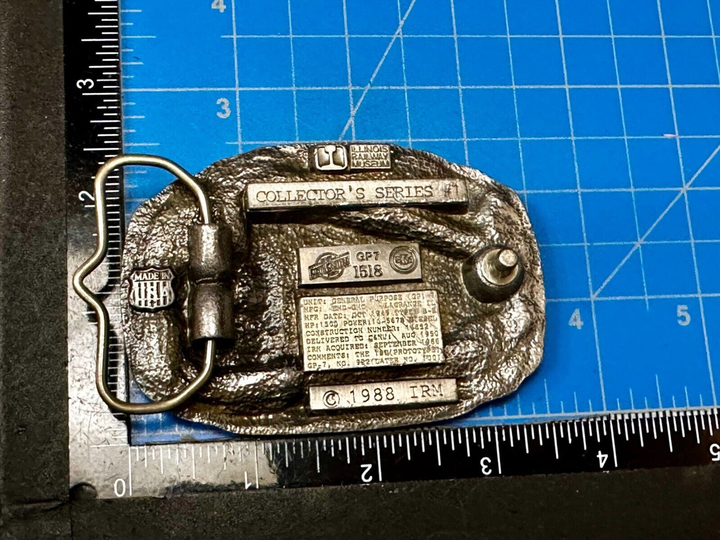 15q8 GPY North Western Train Engine Illinois RailWay Museum Belt Buckle