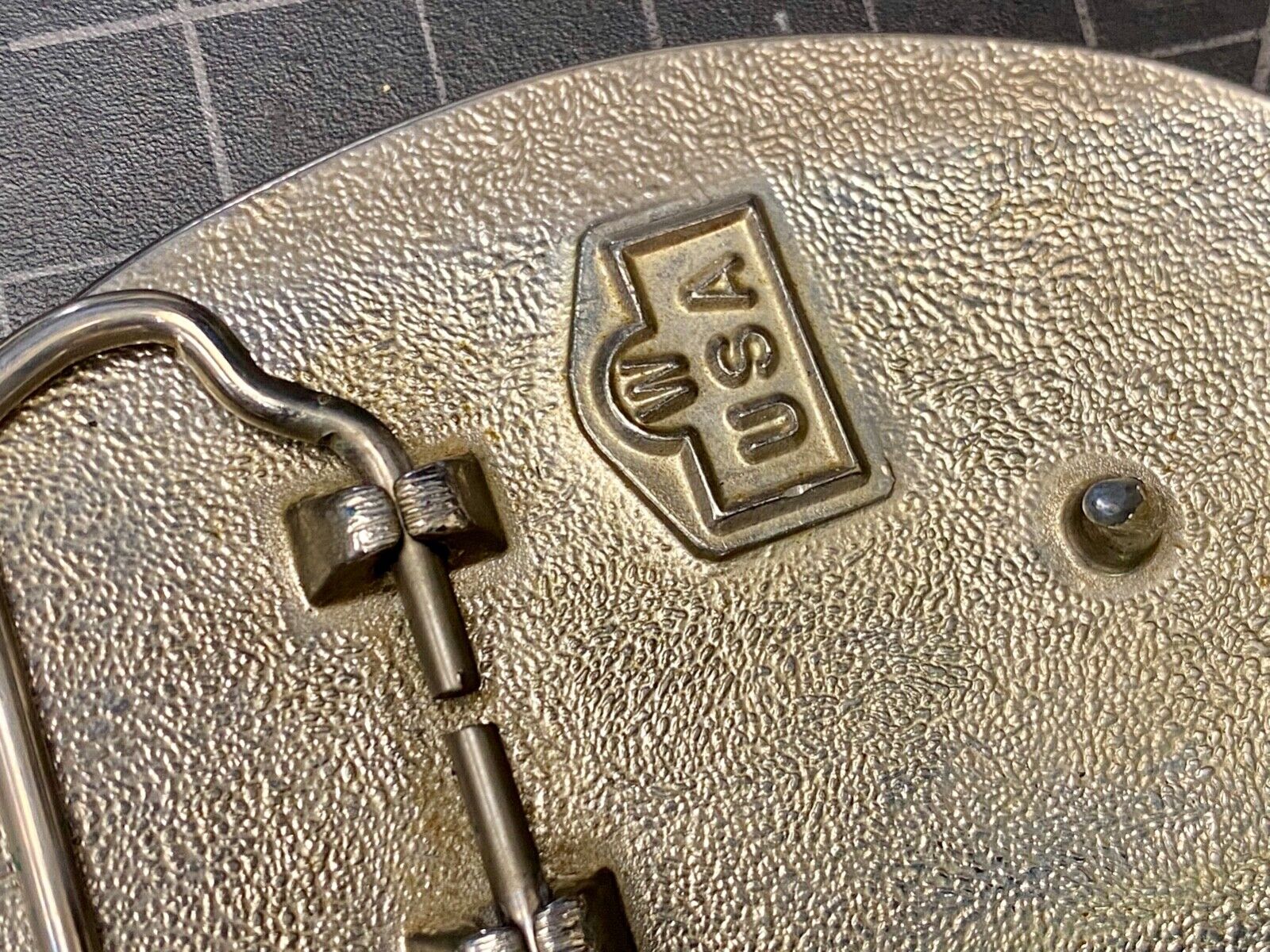 The Great State Of Texas Star & Olive Branch Western Oval Belt Buckle Stamped W