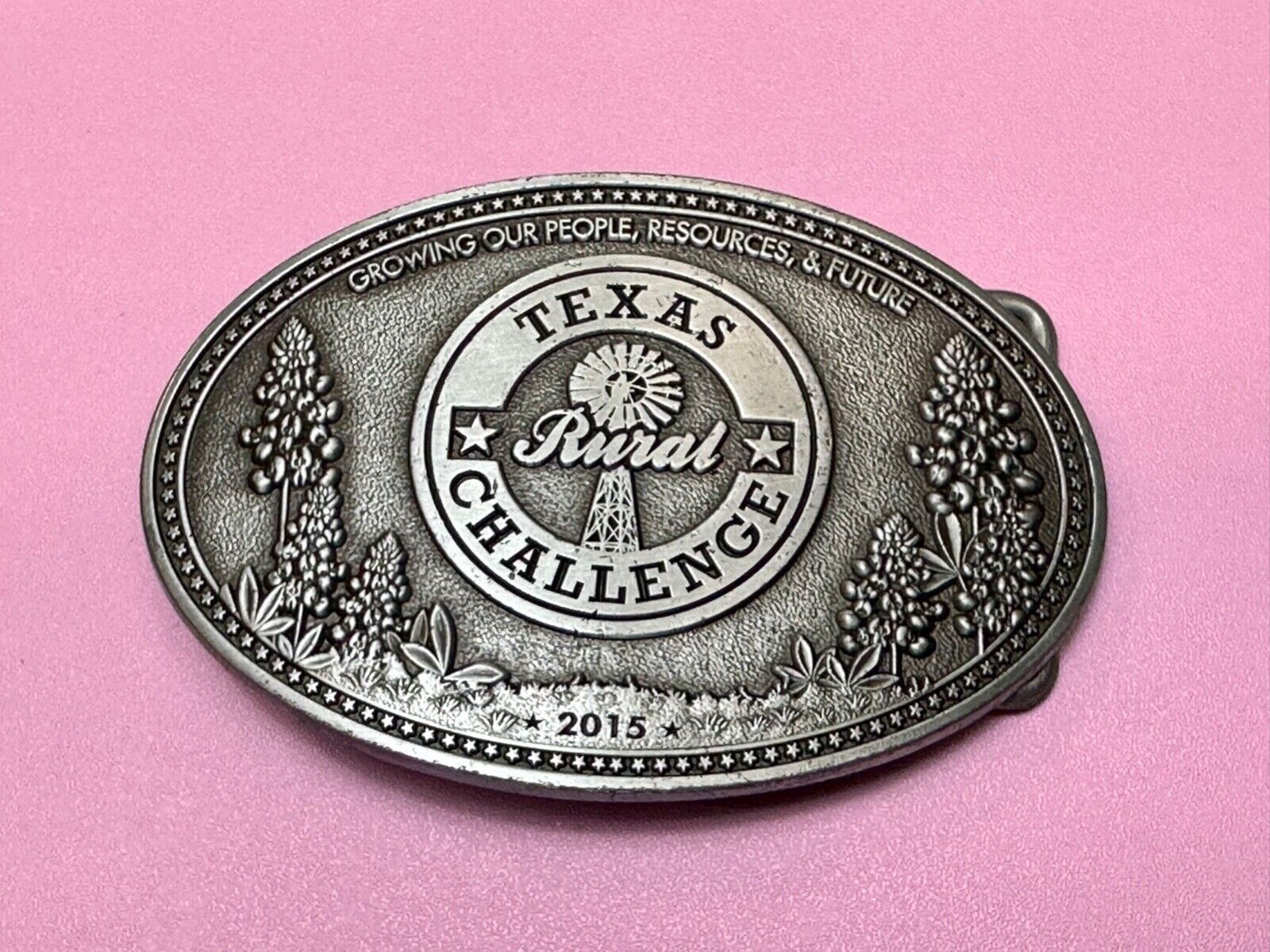 Texas Rural Challenge Growing our people, resources and future 2015 belt buckle