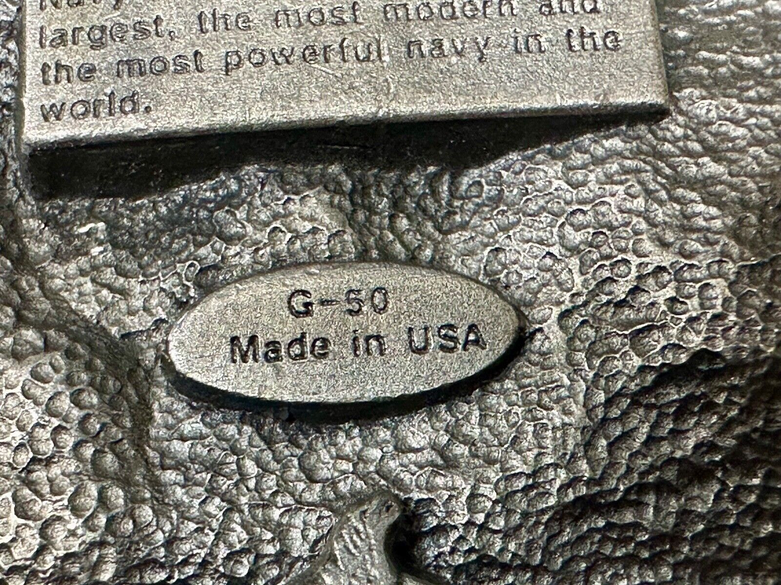 United States Navy - Patriot America G-50 Commemorative Siskiyou Belt Buckle
