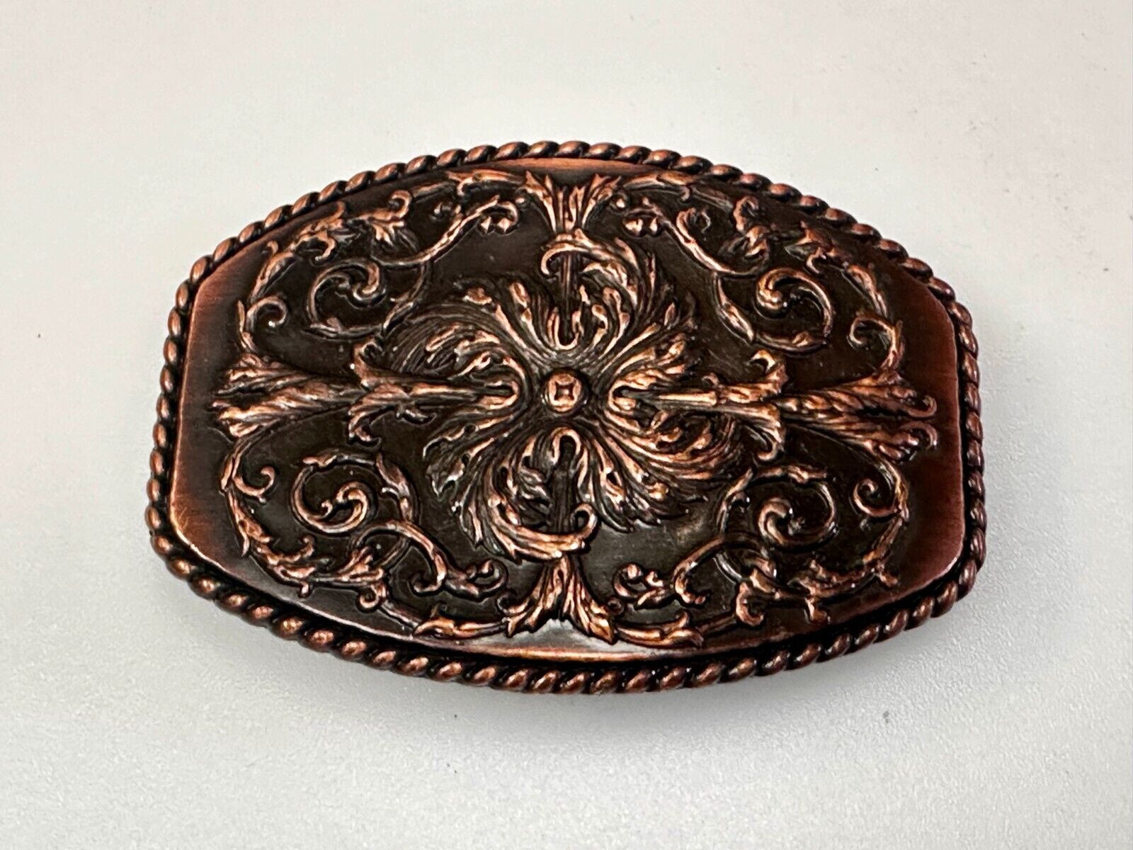 Unique Brown Color Detailed Floral Theme Replacement Belt Buckle