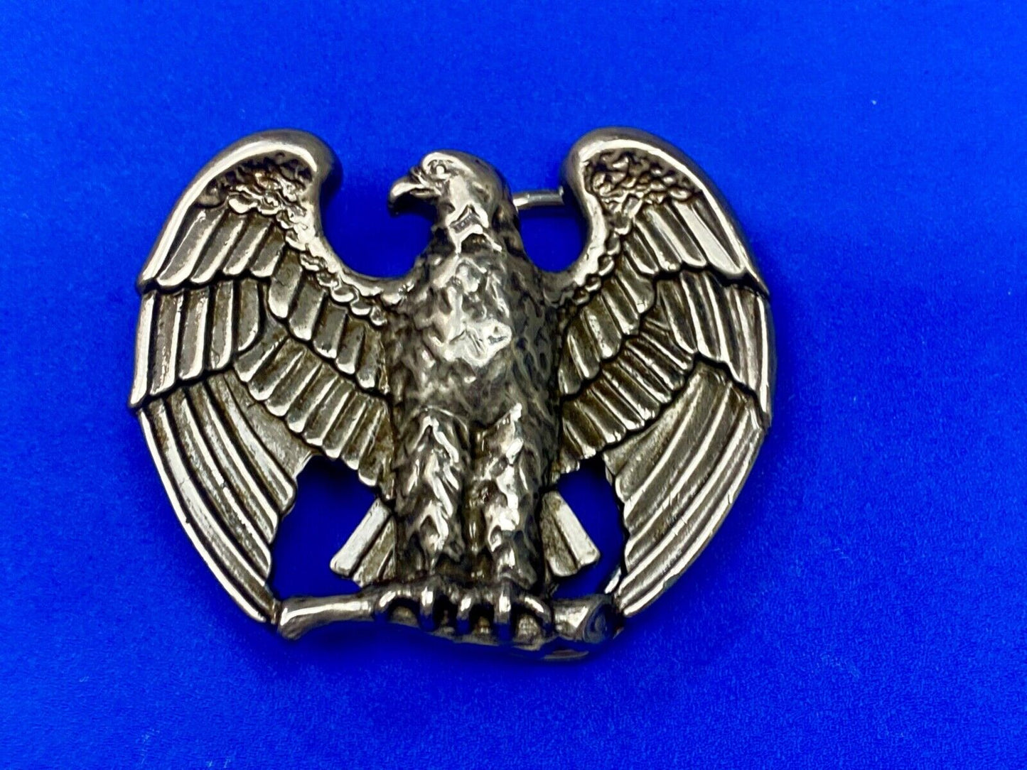 Vintage Avon 1970s Patriotic American Eagle Silver Tone belt buckle