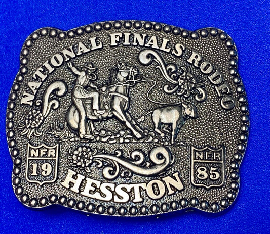 1985 Hesston Youth size third edition Nation Finals Rodeo NFR belt buckle