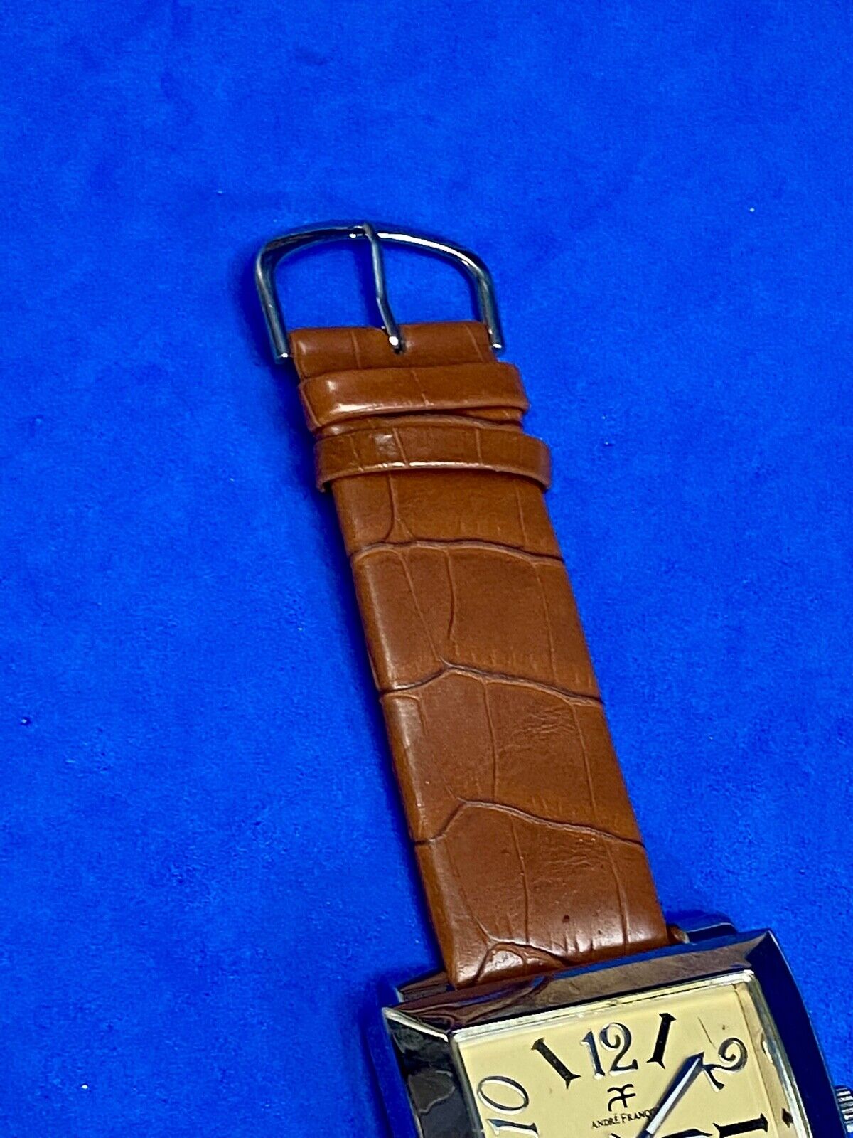 Andre Francois Men's Quartz Brown Band Watch -Working Well, Fresh Battery!