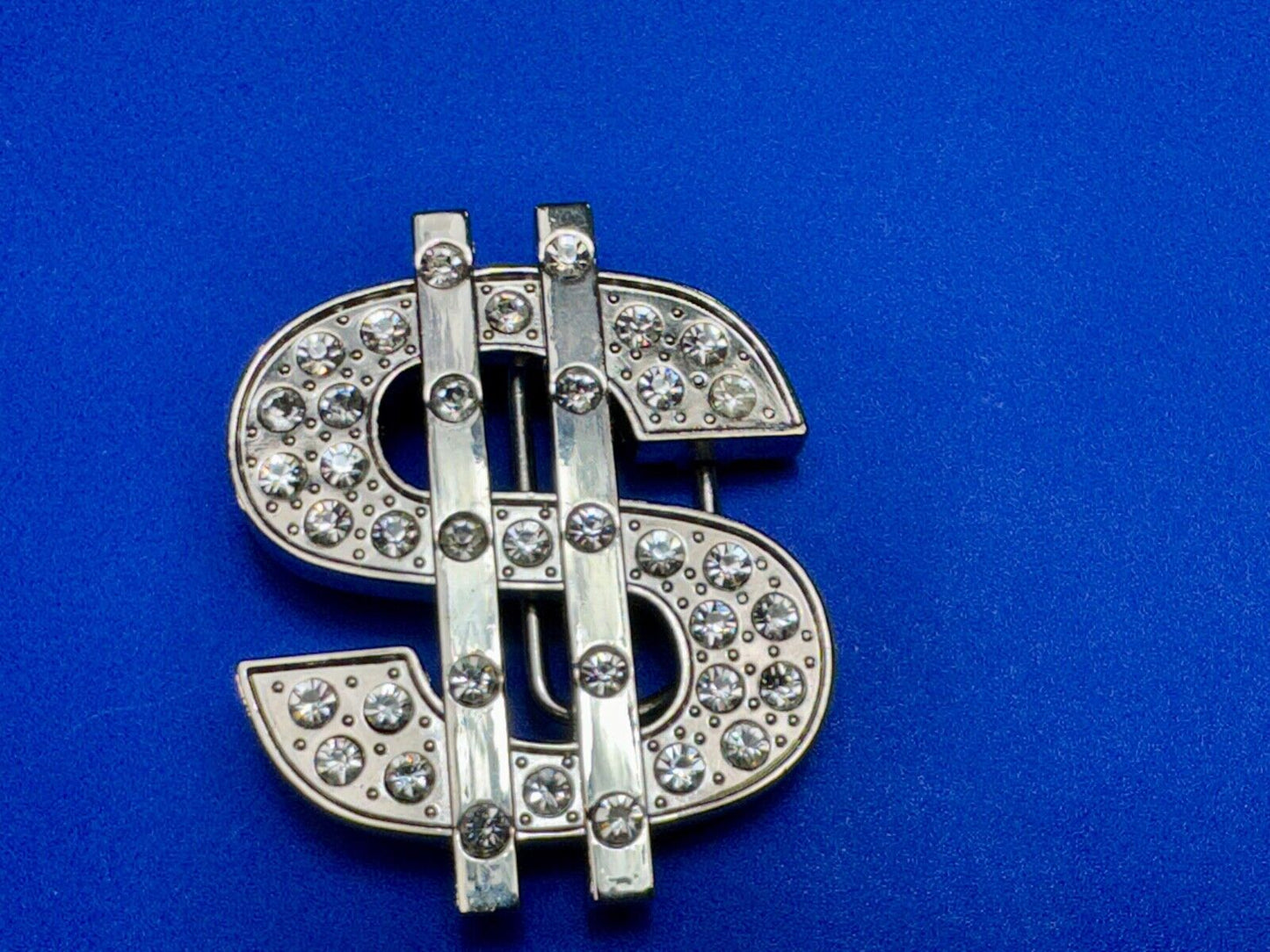 All about the $ - Jeweled Rhinestone covered Dollar Sign money cutout belt buck