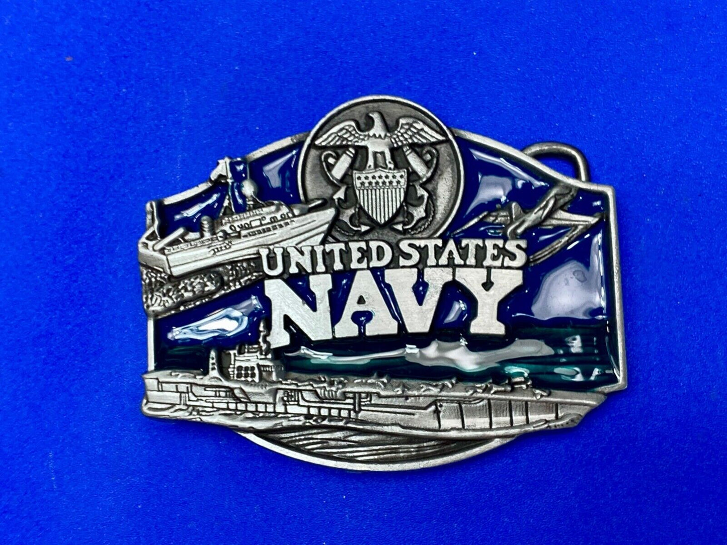 United States Navy American Battleship Anchor Raised belt buckle