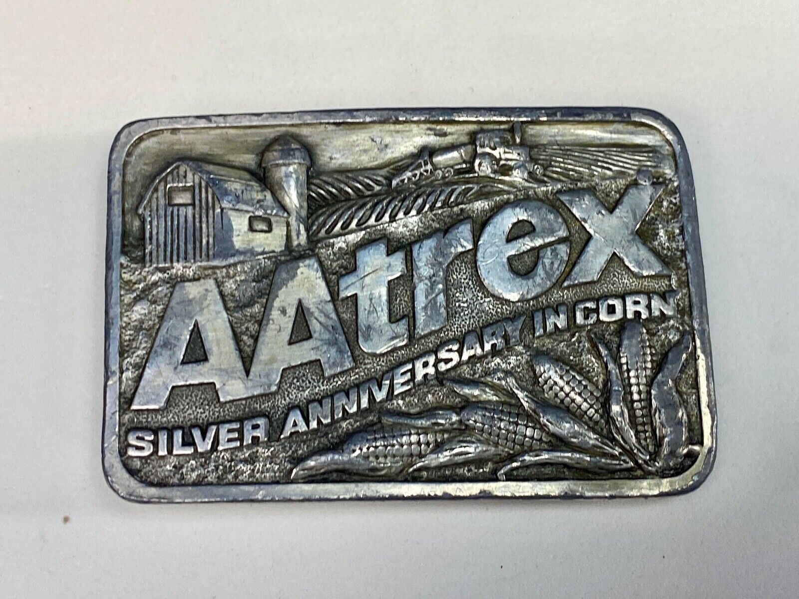 Aatrex Farming Herbicide Company Silver Anniversary In Corn Belt Buckle 