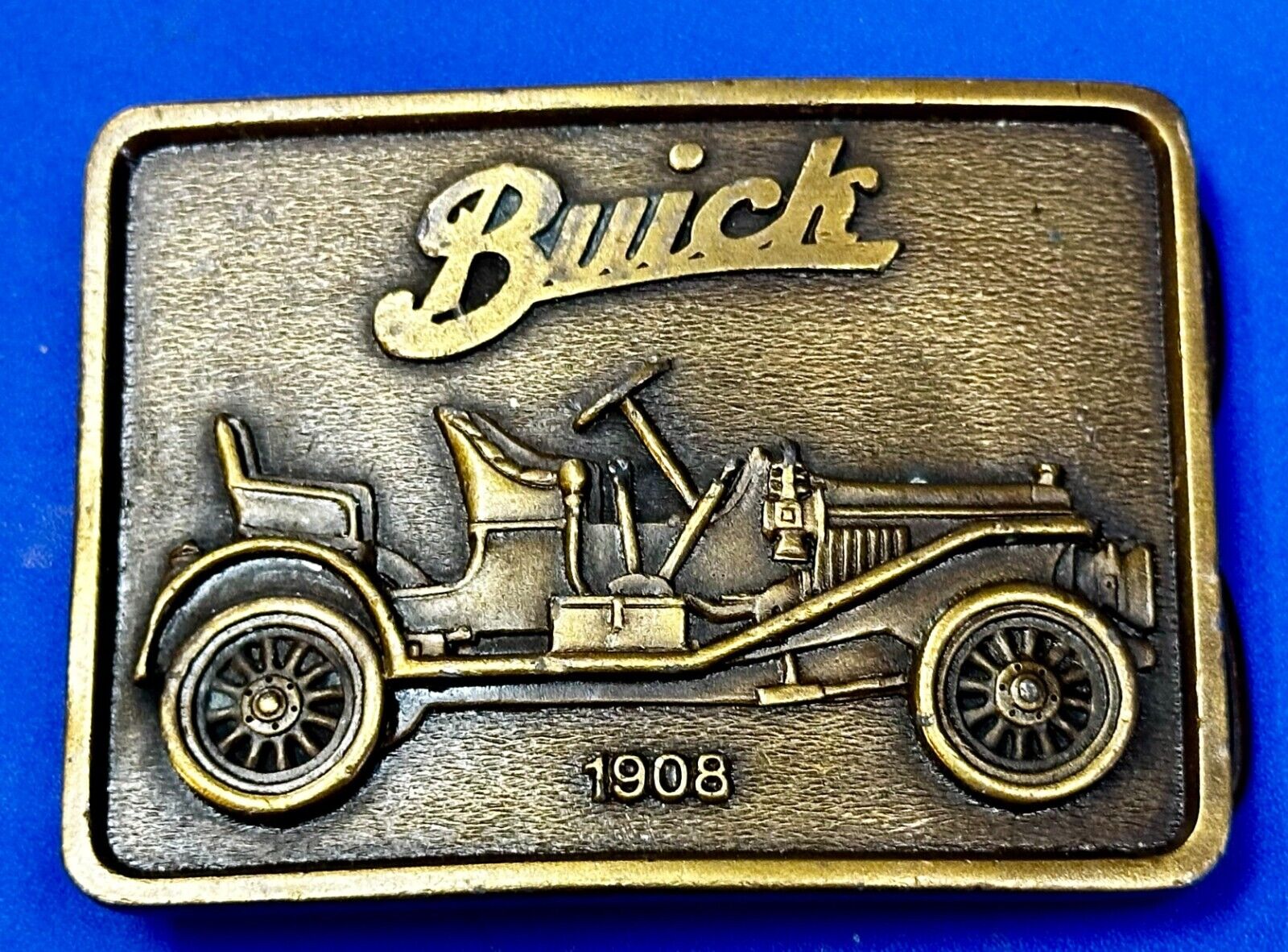 1908 BUICK Car Collectors Vintage 1975 Belt Buckle by Bergamot Brass Works