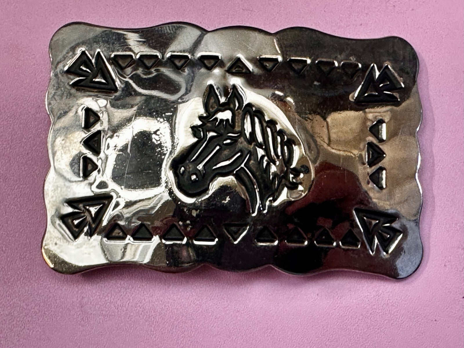 Vintage Horse Head Native American / Southwestern Vibe Belt Buckle