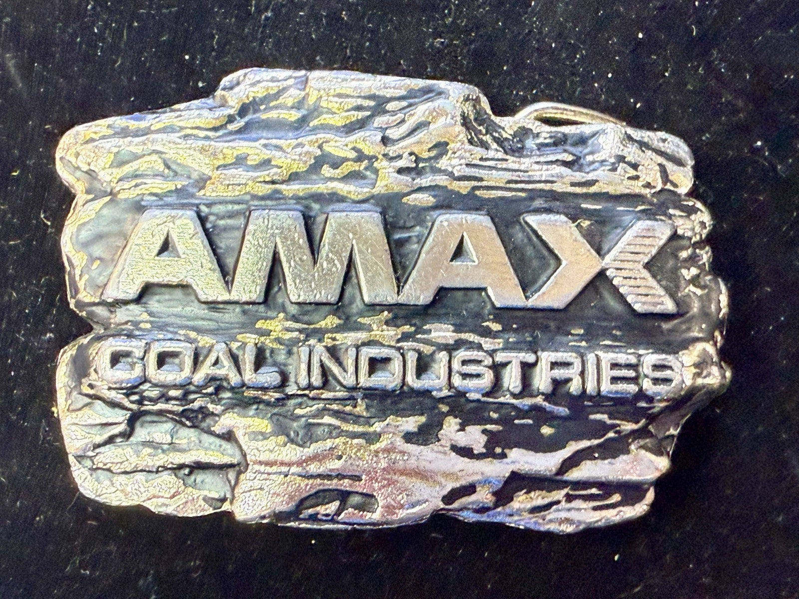 AMAX Coal Industries Mining Company Commemorative Vintage 70's Belt Buckle