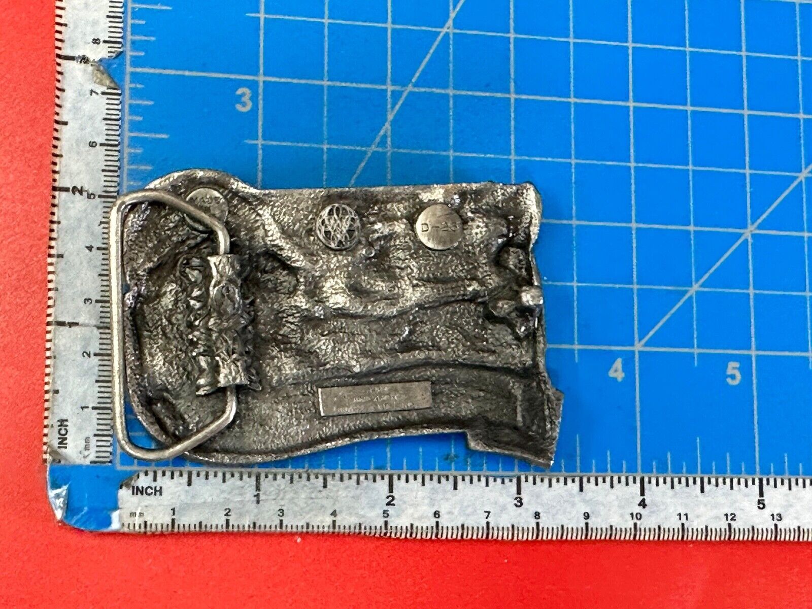 VINTAGE 1984 **WASHINGTON** THE GREAT ESCAPE PEWTER BELT BUCKLE BY BERGAMOT