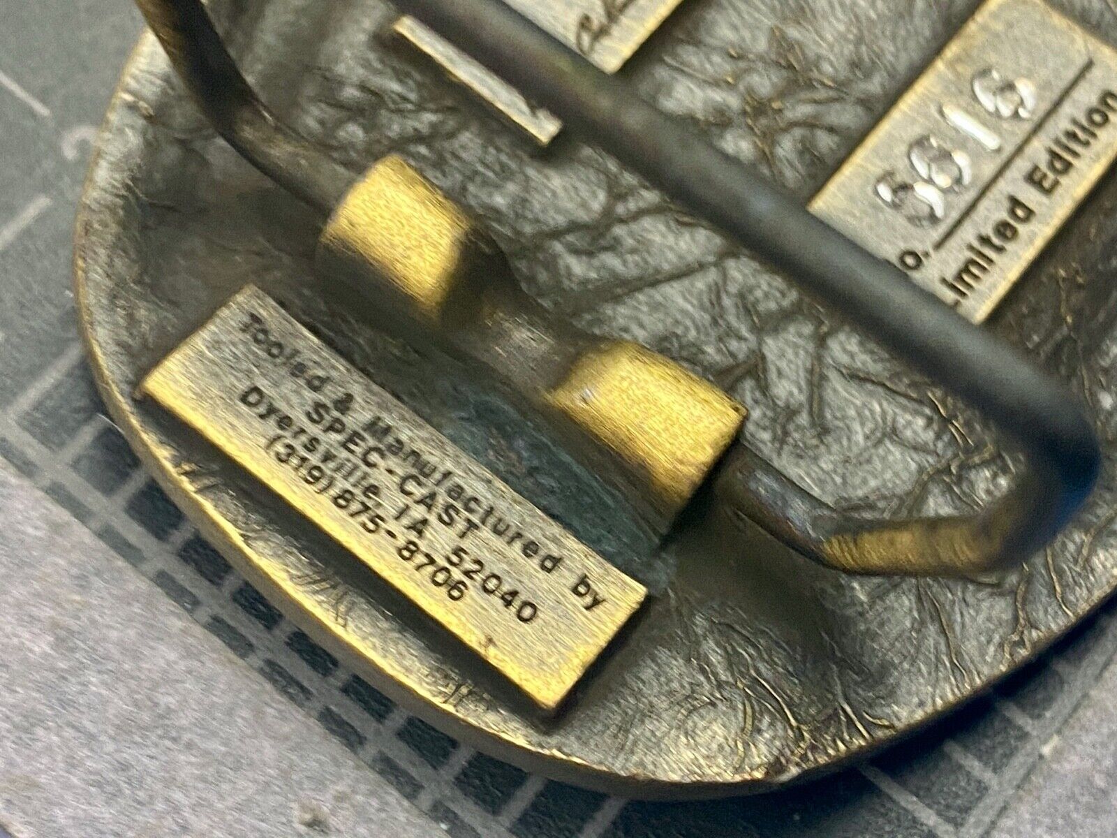 54 years Tisco Tractor Implement Supply Spec Cast Brass Belt Buckle series 2