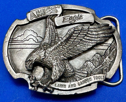 AMES TOOLS Vintage 1987 Belt Buckle - EAGLE - Lawn and garden tools