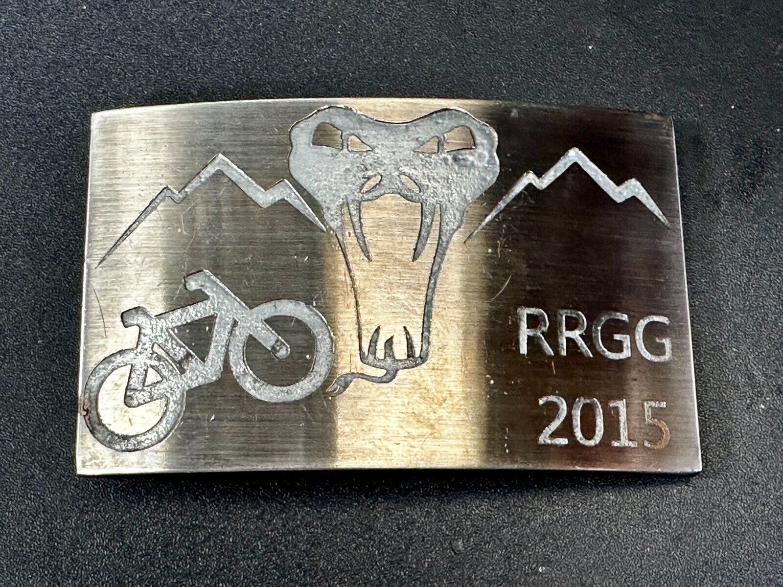 2015 RRGG Viper Logo Event Trail Mountain BMX Bike Race Ride Biker Belt Buckle