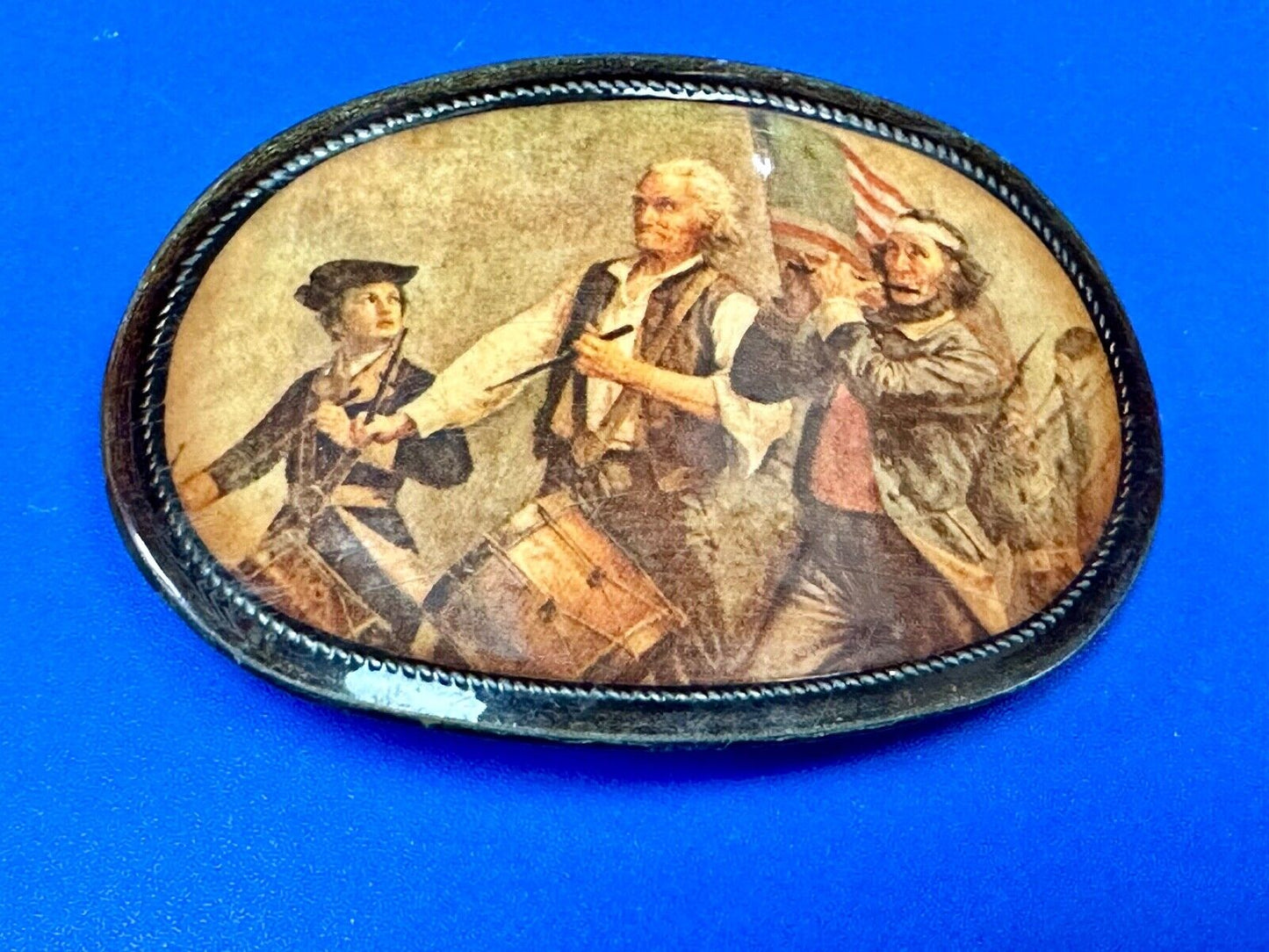 American Marching Band USA Constitution Bicentennial vintage belt buckle