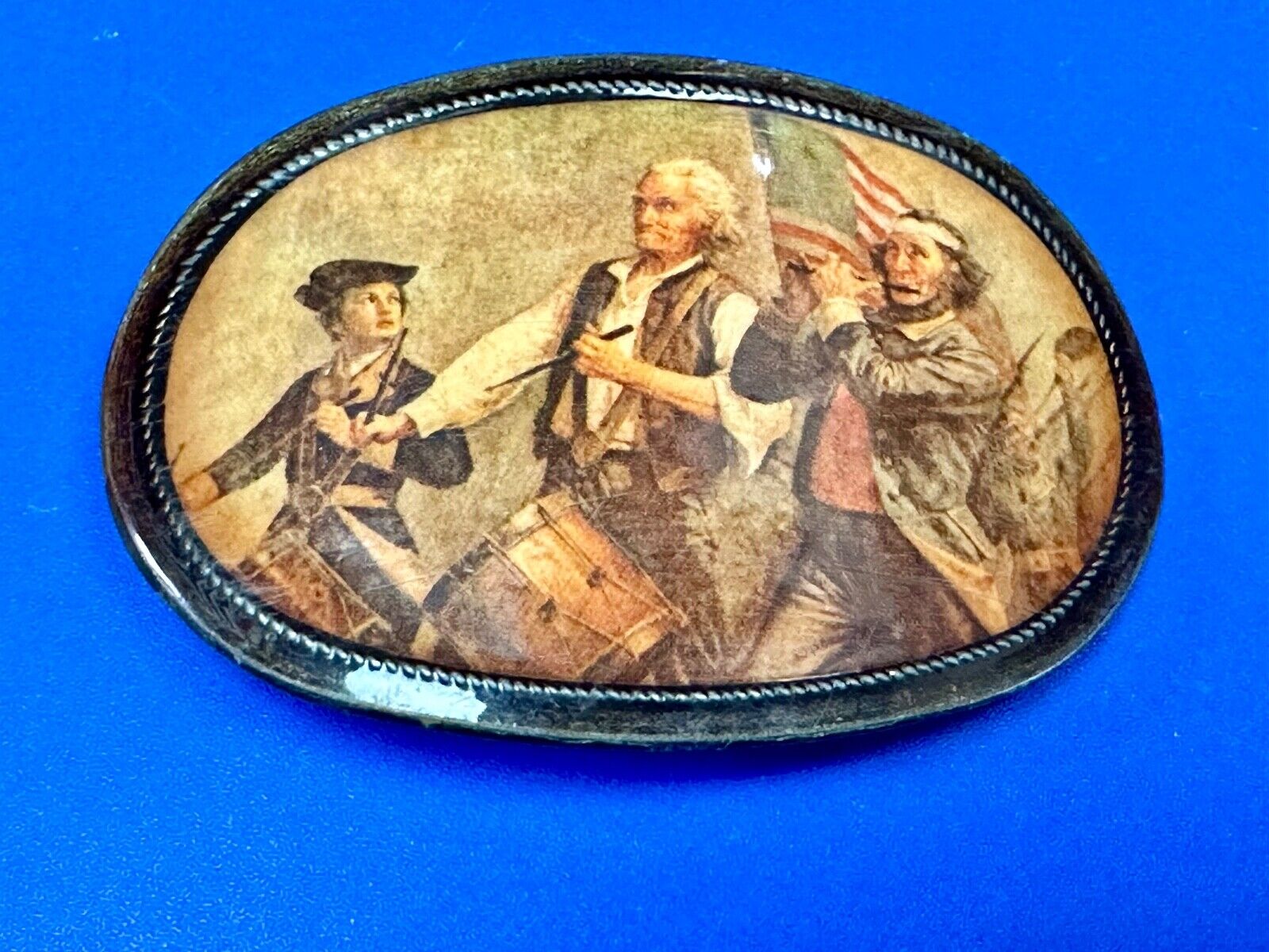American Marching Band USA Constitution Bicentennial vintage belt buckle