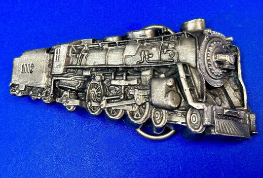 Train Rail Road Steam Engine RR vintage 1978 Bergamot Brass Works belt buckle